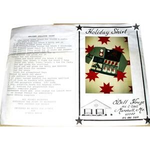 O’Dell House Shirt Pattern, Christmas Holiday Themed, Uncut, Sizes Small to XL